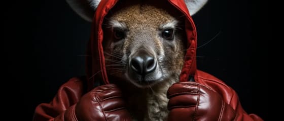 NÃ¥ toppen af â€‹â€‹boksekamp i Kangaroo King af Stakelogic